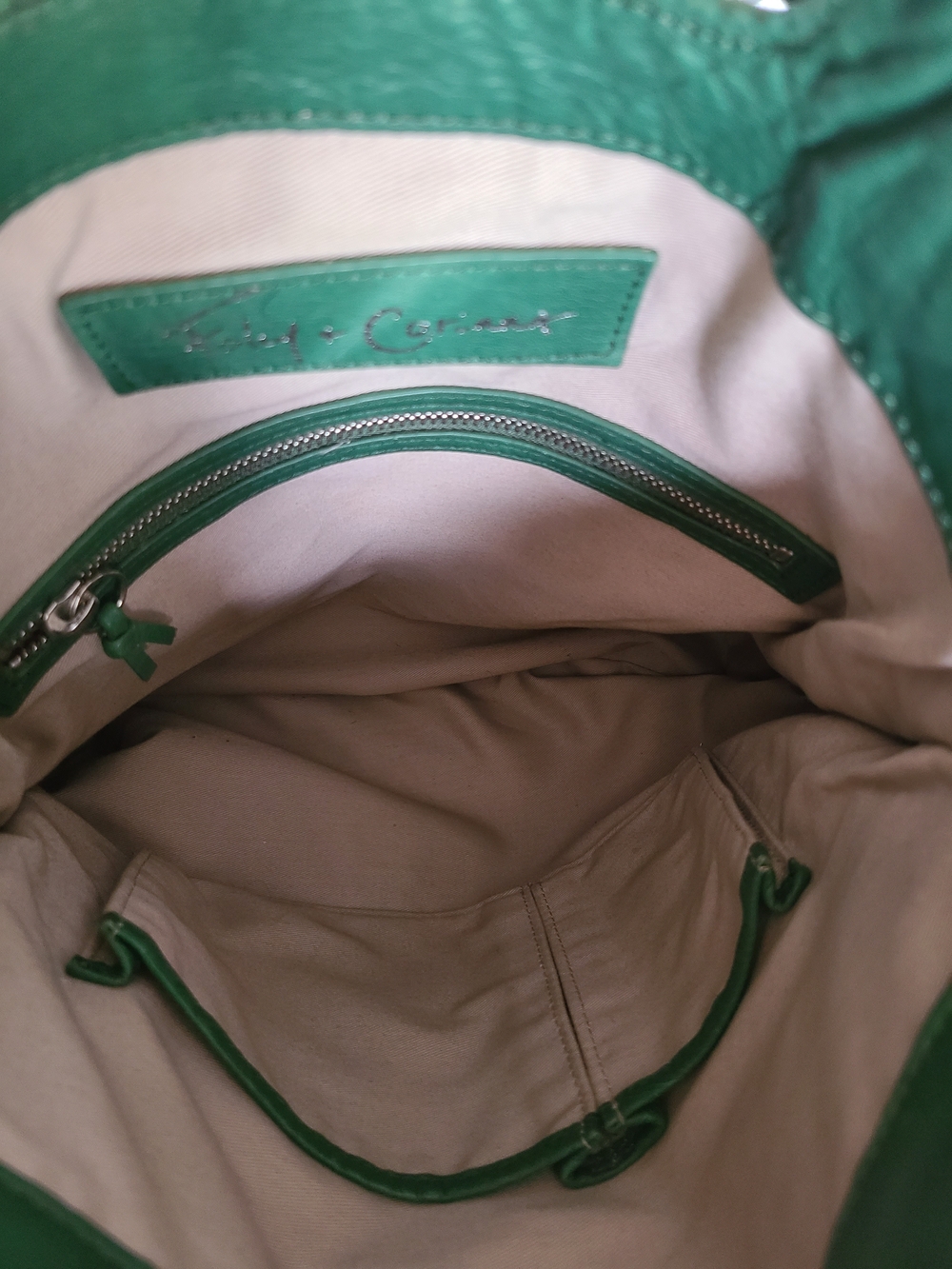 Foley + Corinna Green Leather Shoulder Tote - Picture 7 of 13